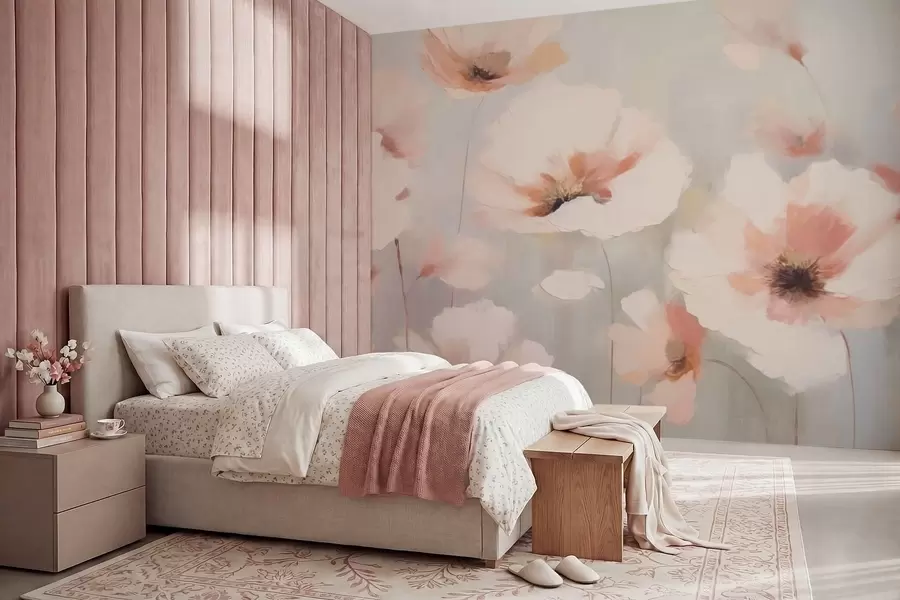 zidne murale Nježno cvijeće u pastelnim tonovima w05222