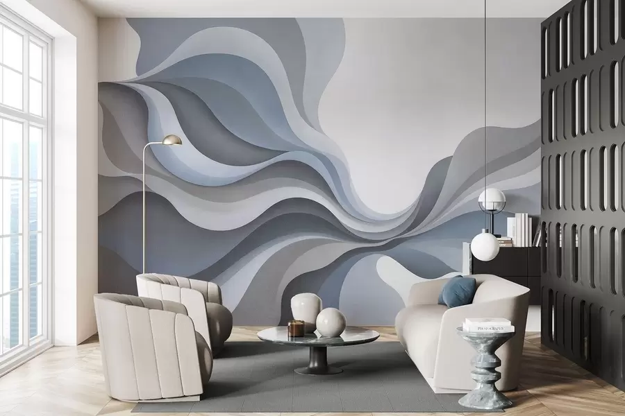 zidne murale Glatki elegantni valovi w05245v2