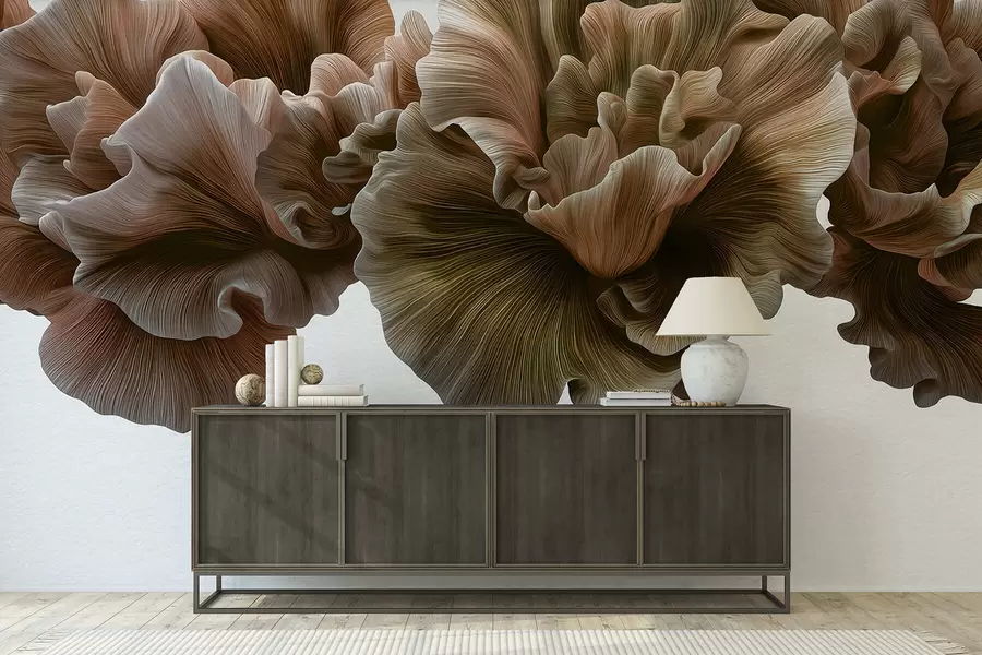 zidne murale Raskošne krivulje latica w05249v1