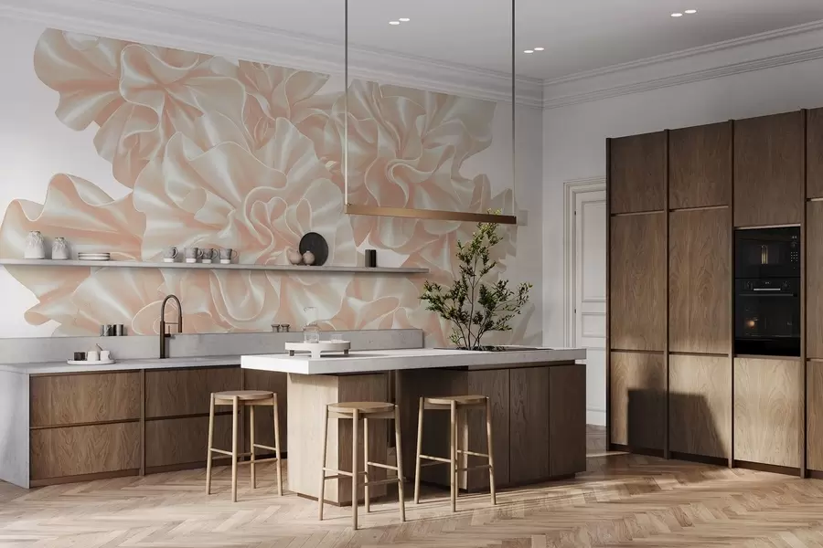 zidne murale Imitacija cvijeća od vrpci w05252