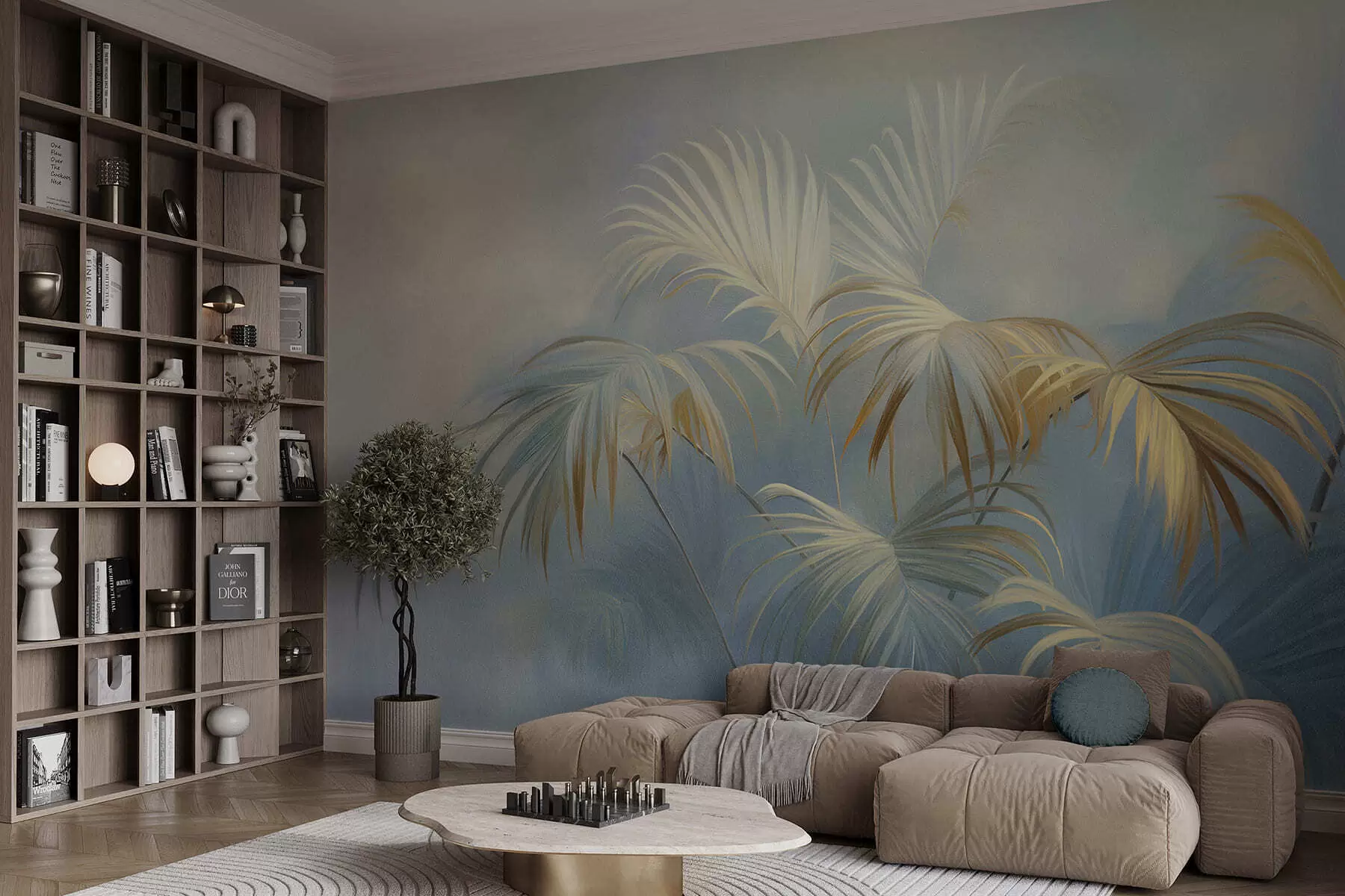 zidne murale Elegantno lišće w05255