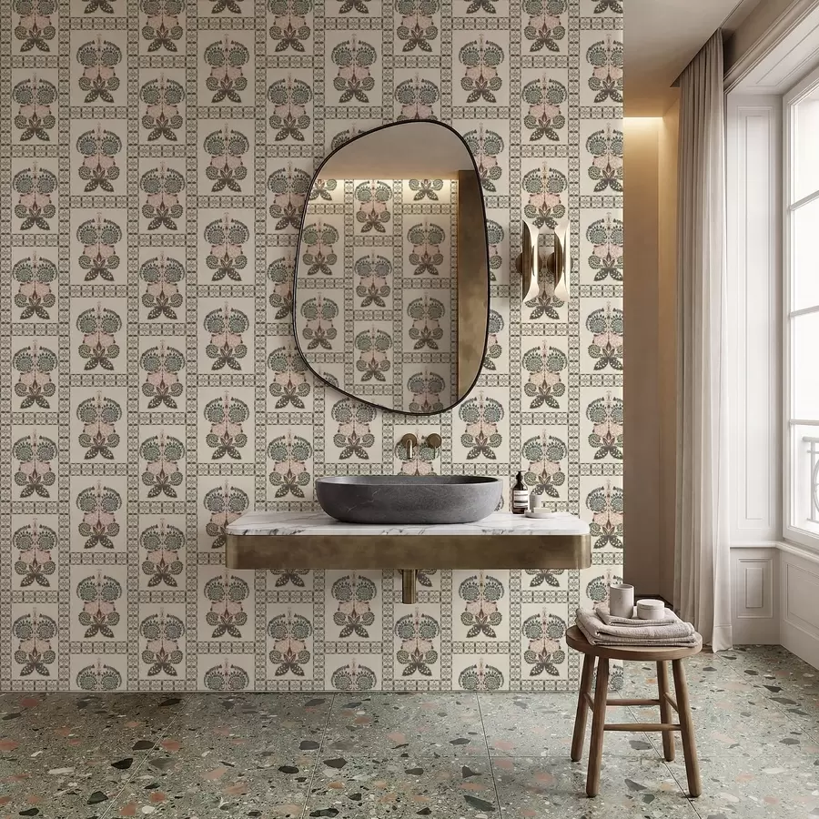 zidne murale Dekorativni uzorak s leptirima i cvijećem a01125