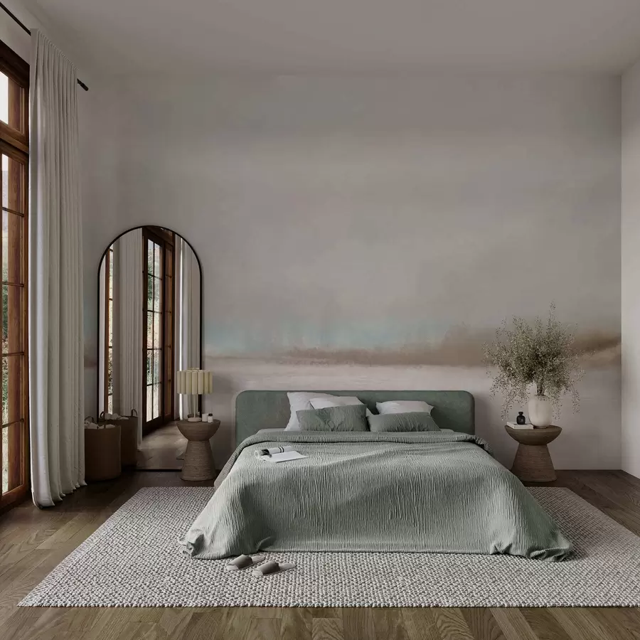 zidne murale Magloviti krajolik s jezerom i šumom w05319