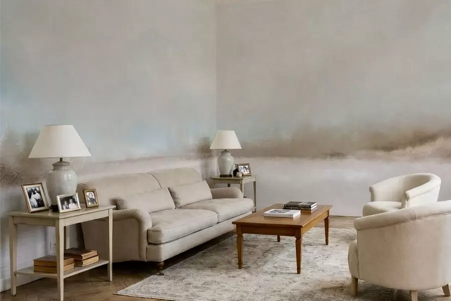 zidne murale Magloviti krajolik s jezerom i šumom w05319