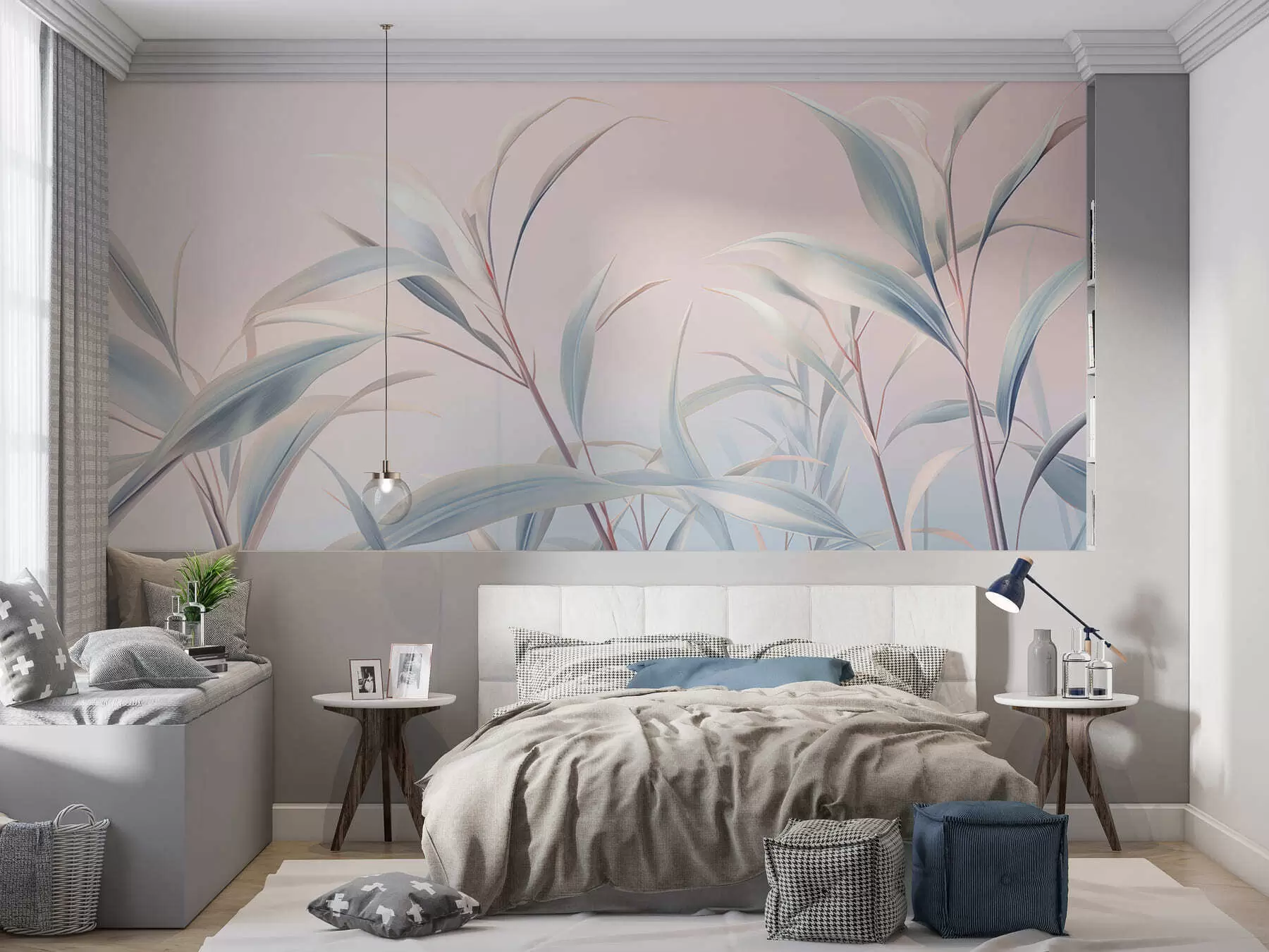 zidne murale Kraljevska elegancija lišća w05361
