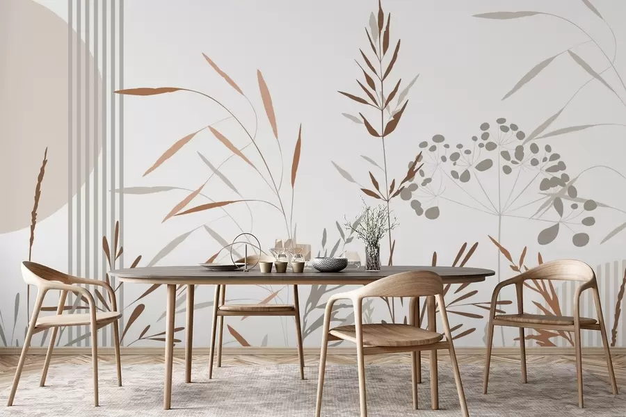 zidne murale Apstraktne siluete vegetacije w05375v1
