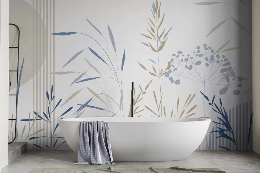 zidne murale Apstraktne siluete vegetacije w05375v2