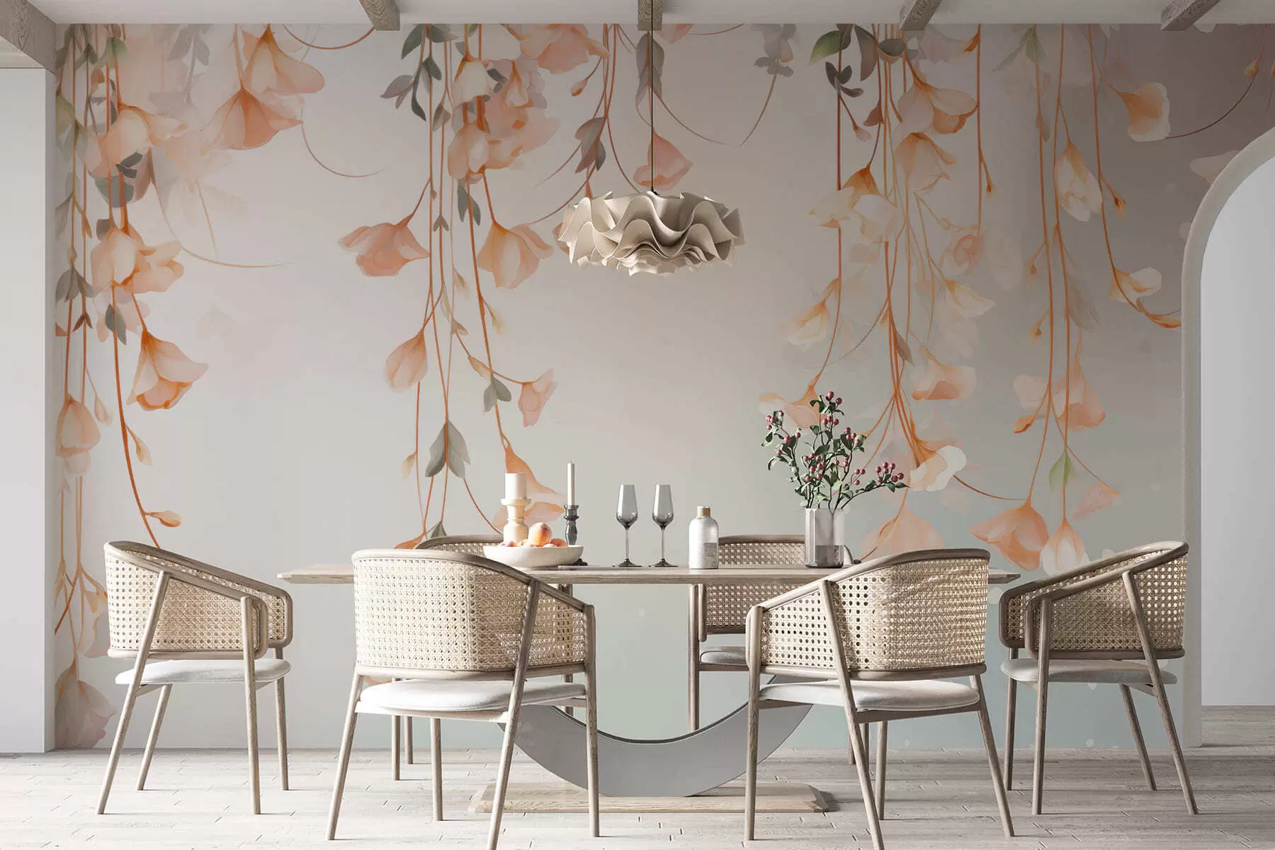 zidne murale Viseće cvjetne grane w05344