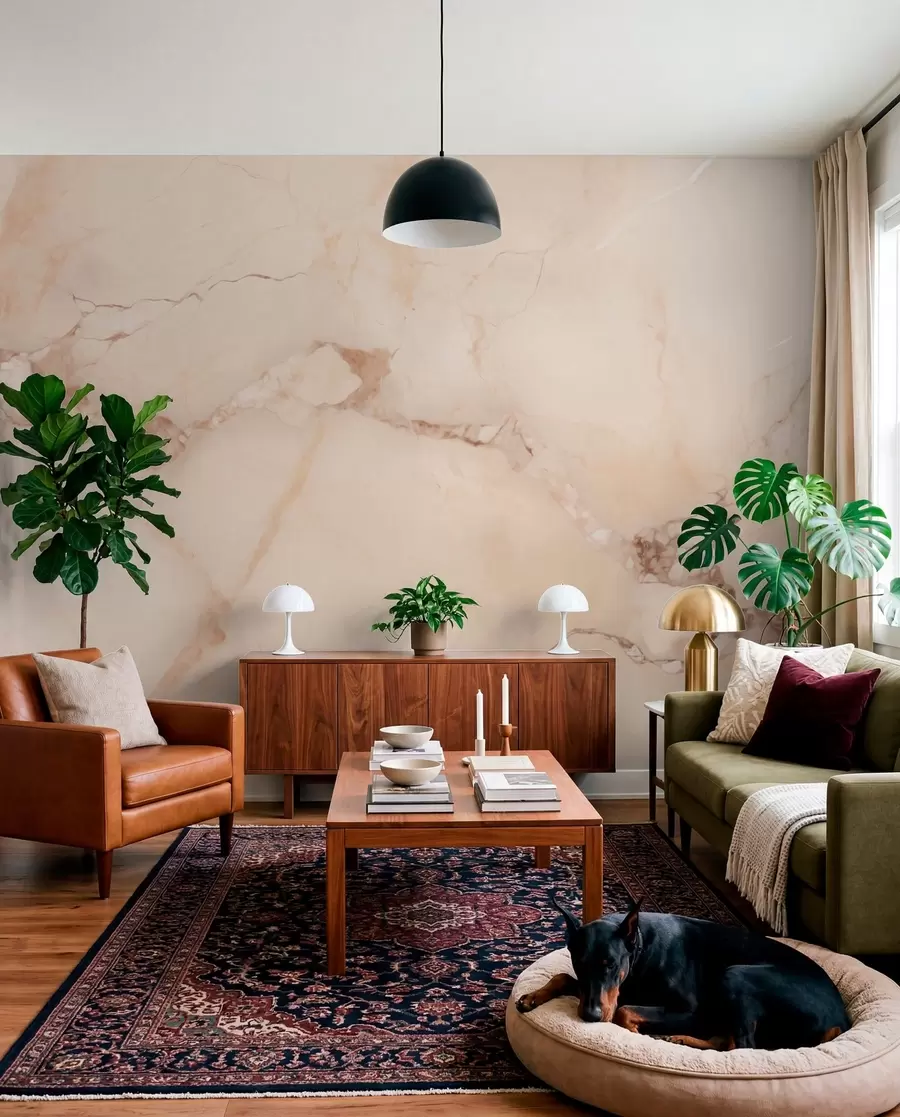 zidne murale Mramorni efekt w05348
