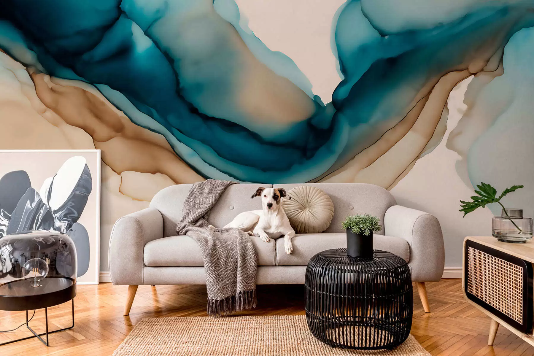 zidne murale apstraktna tekstura u stilu alkoholne tinte w05238