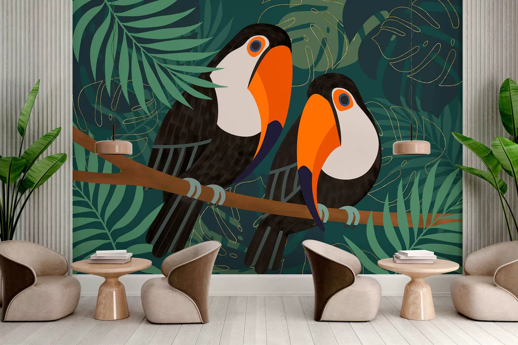 zidne murale par tukana na grani u afro stilu w05239