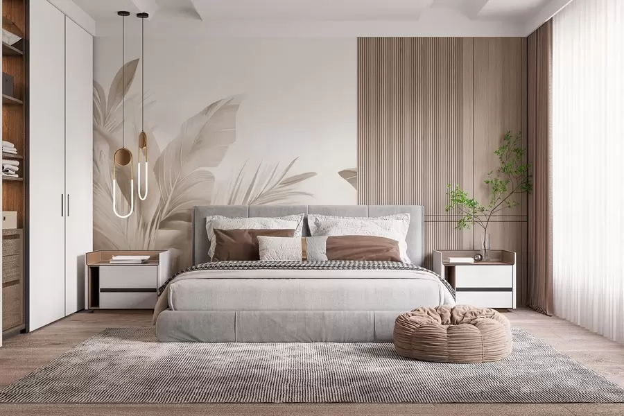 zidne murale Listovi banane, dugi listovi w05377