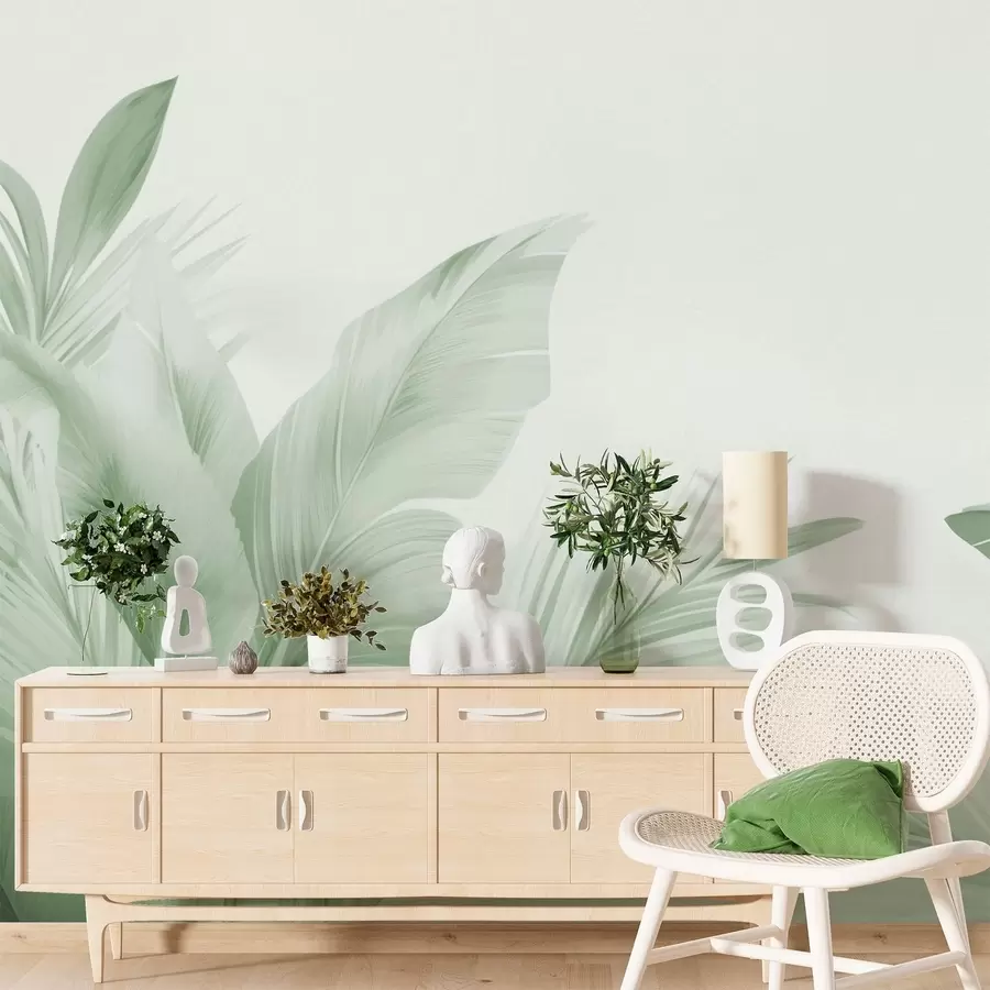 zidne murale Listovi banane, dugi listovi w05377v3