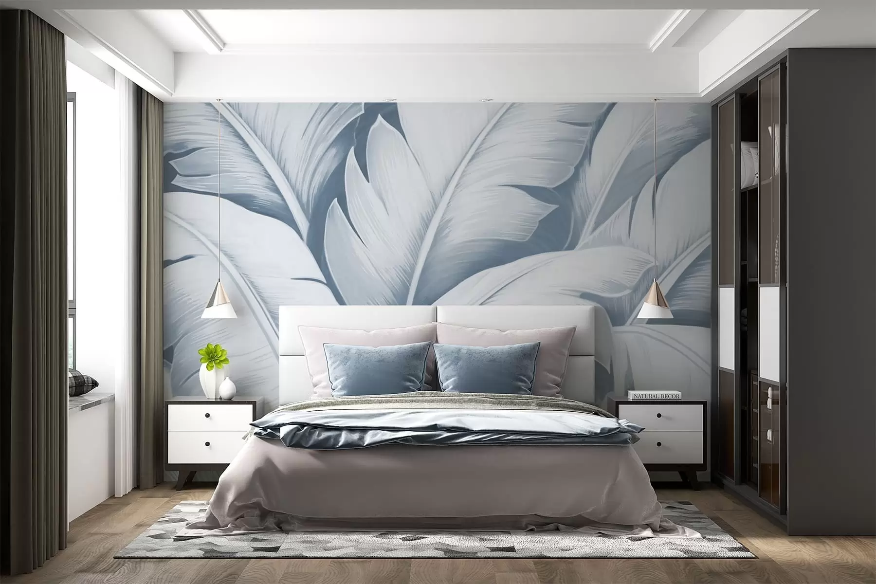 zidne murale Veliki listovi banane w04991v2