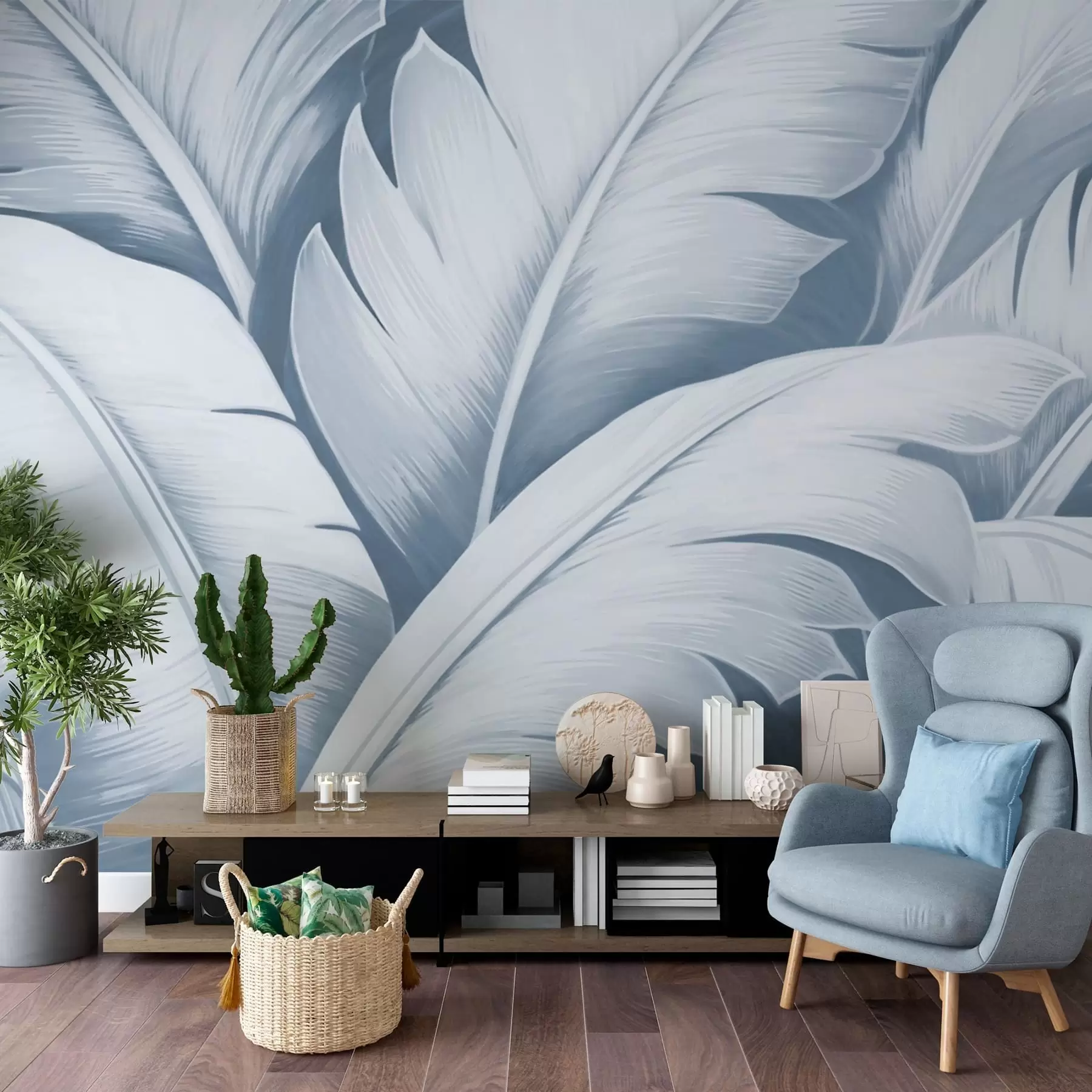zidne murale Veliki listovi banane w04991v2