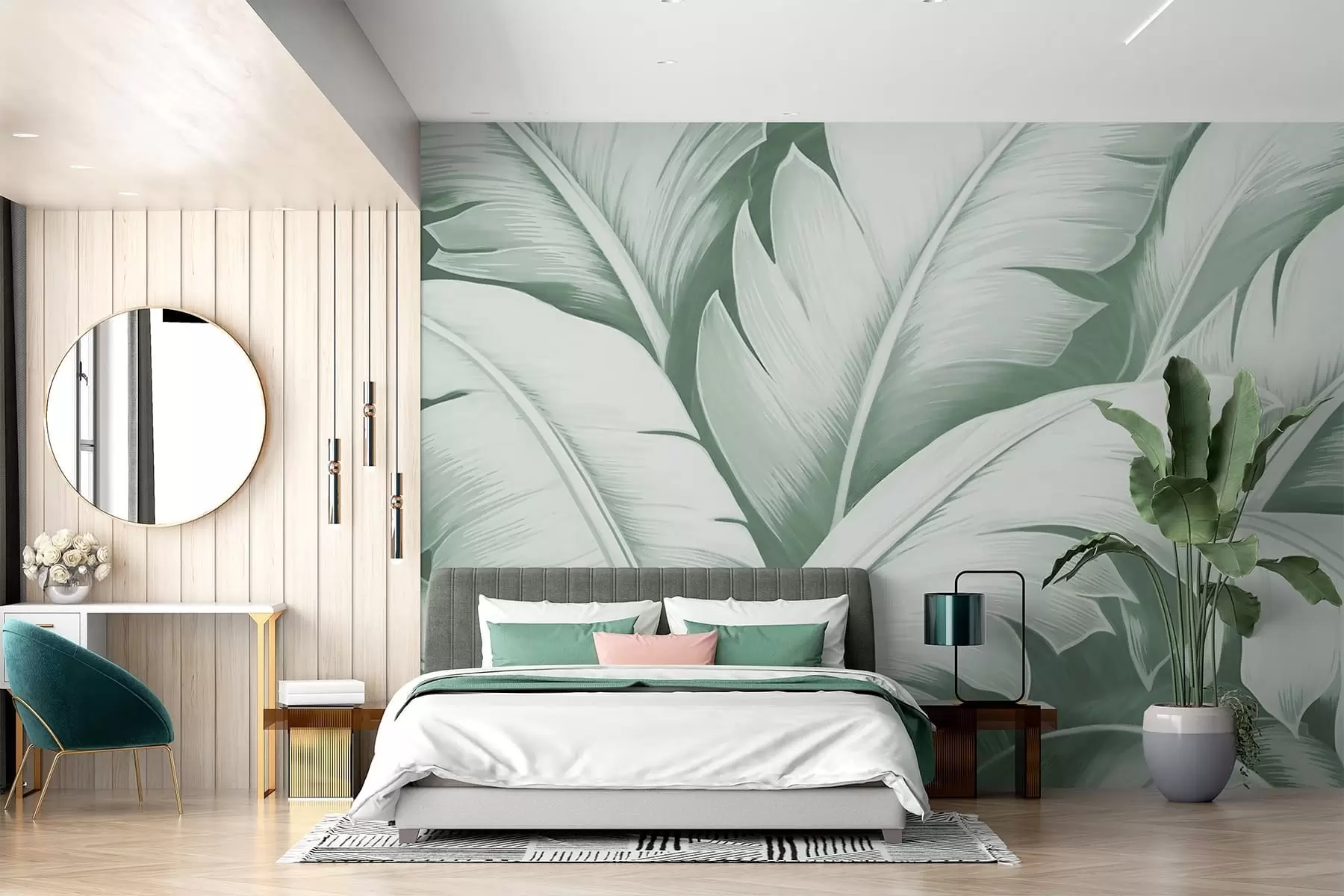 zidne murale Veliki listovi banane w04991v3