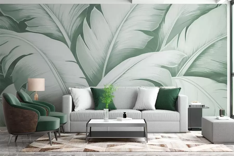 zidne murale Veliki listovi banane w04991v3
