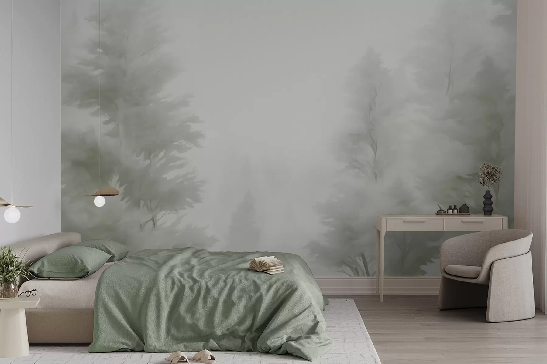 zidne murale Apstraktna šuma w05420