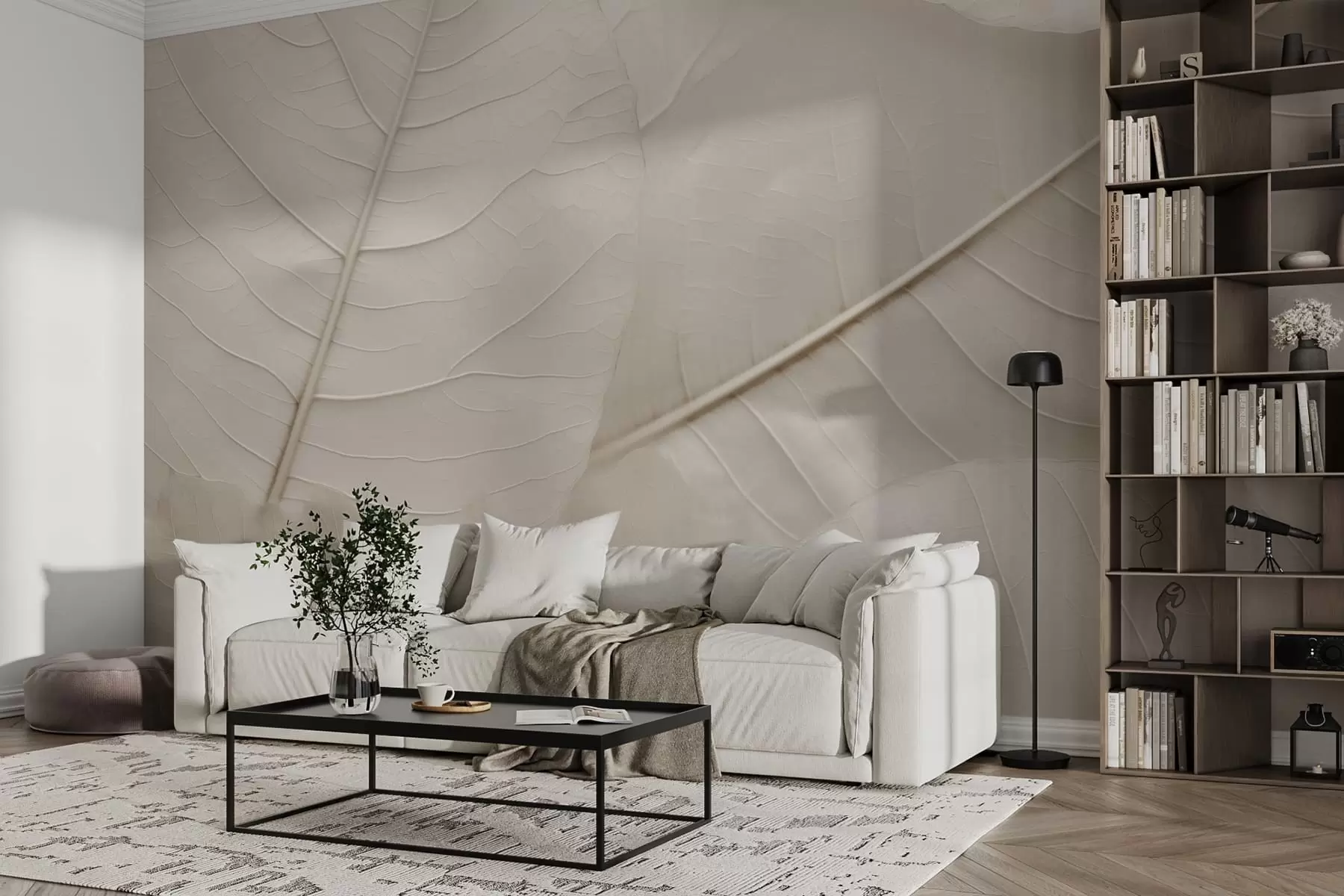 zidne murale Elegantni list w05328