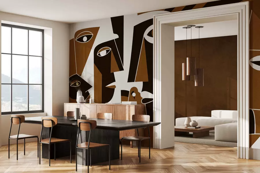zidne murale Lica u afričkom stilu w05446