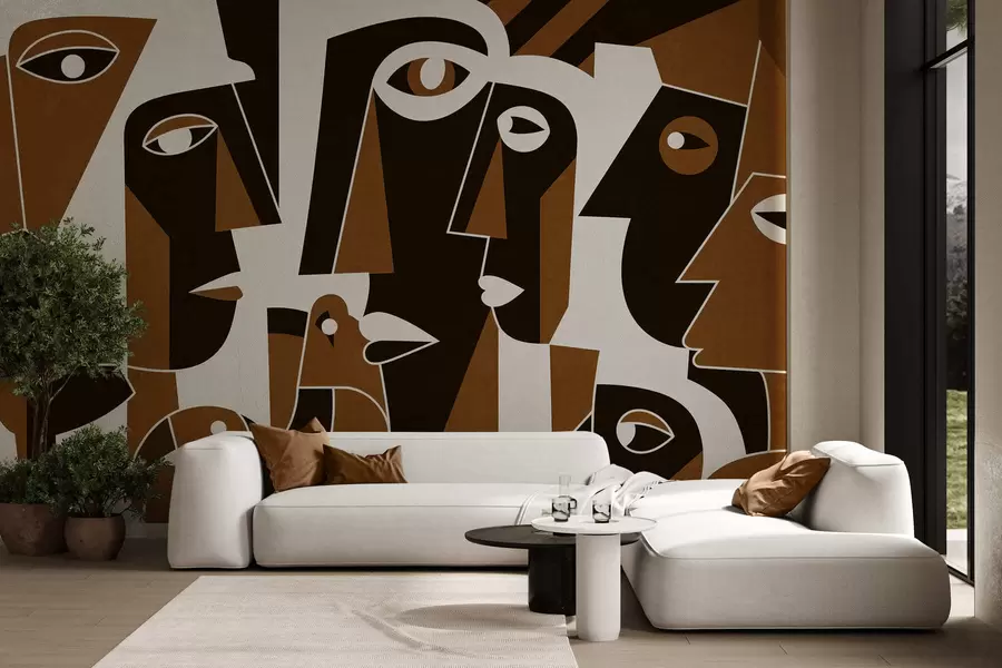 zidne murale Lica u afričkom stilu w05446