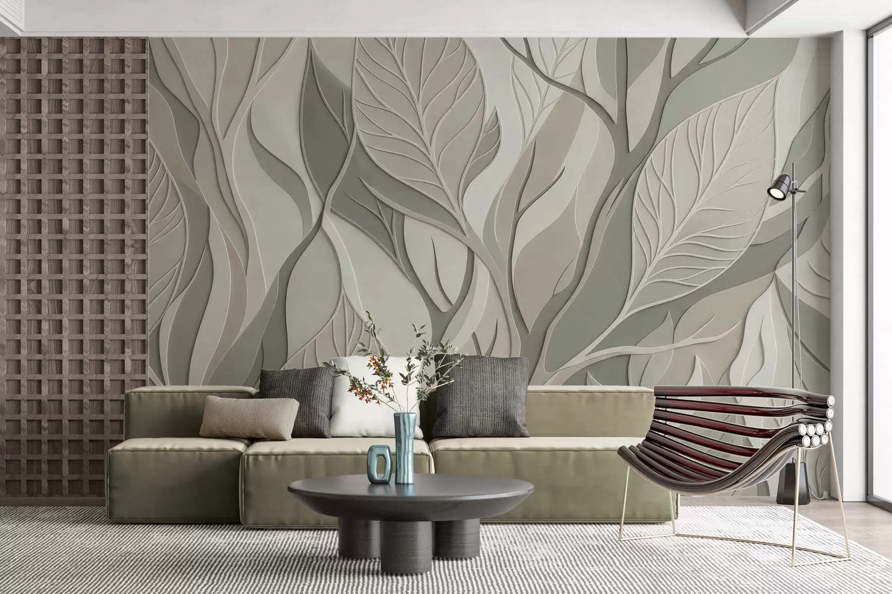 zidne murale Listovi koji se sijeku w05448