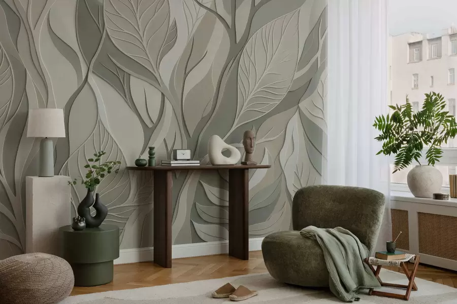 zidne murale Listovi koji se sijeku w05448