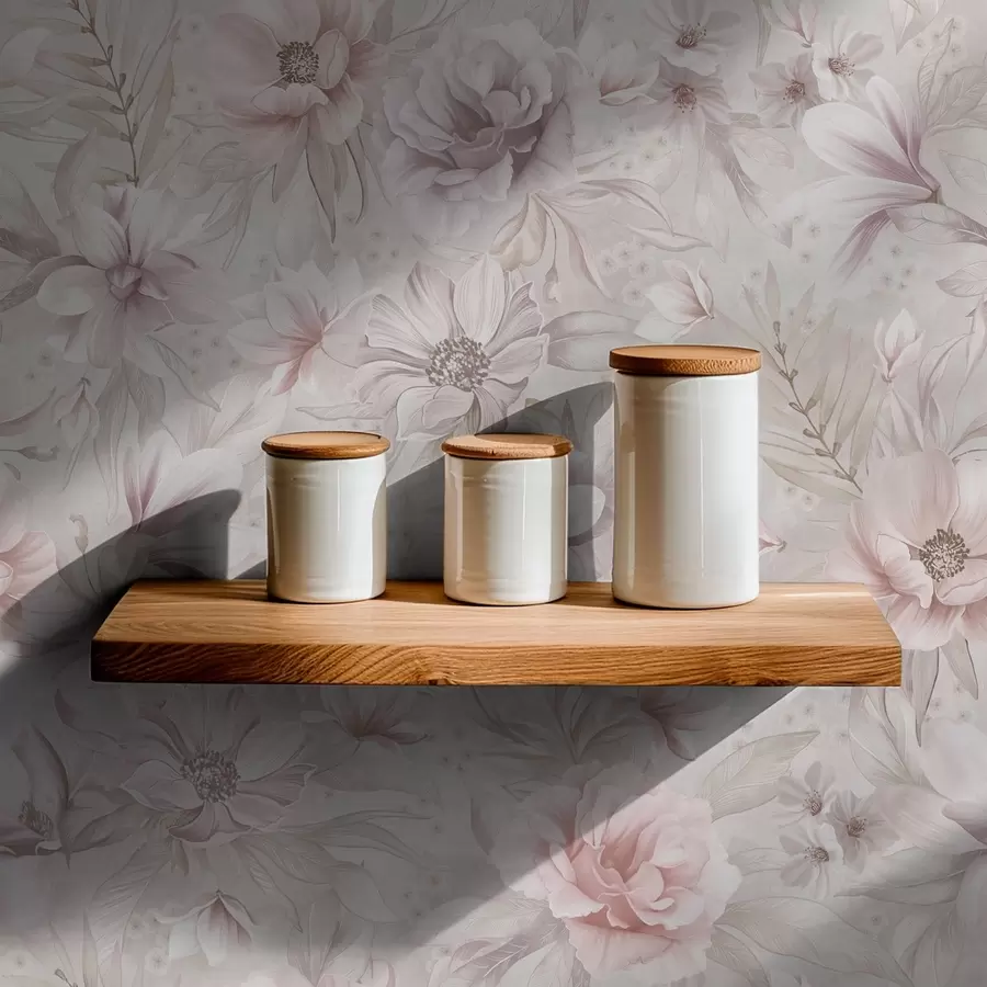 zidne murale Lagani uzorak s velikim nježnim cvjetovima a01133