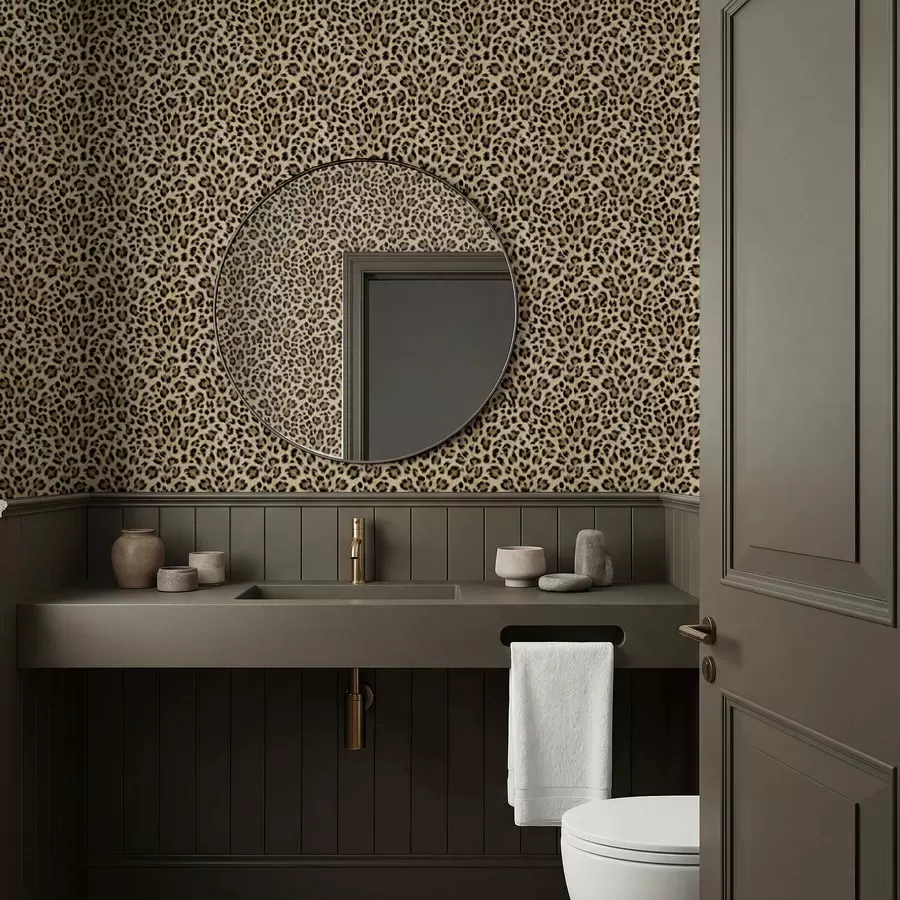 zidne murale Leopard uzorak s mrljama na svijetloj pozadini a01151