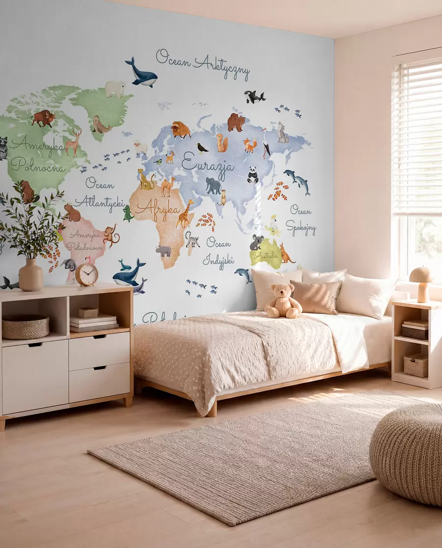 zidne murale Pastelni atlas na poljskom c00012pl