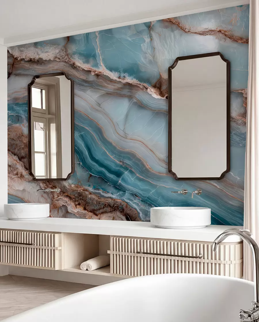 zidne murale Mramorni valovi w05488