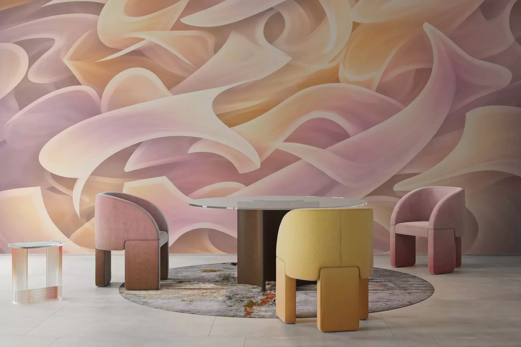 zidne murale Isprepletene apstraktne linije w05450