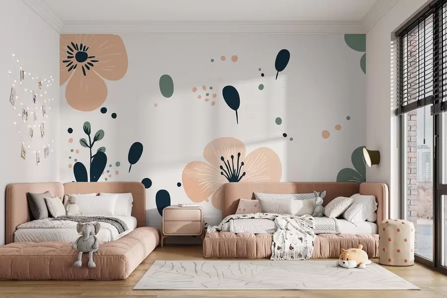 zidne murale Skandinavsko cvijeće w09783
