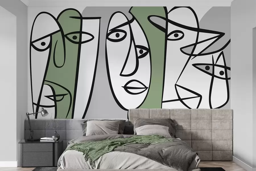 zidne murale Apstraktna lica w05504v2