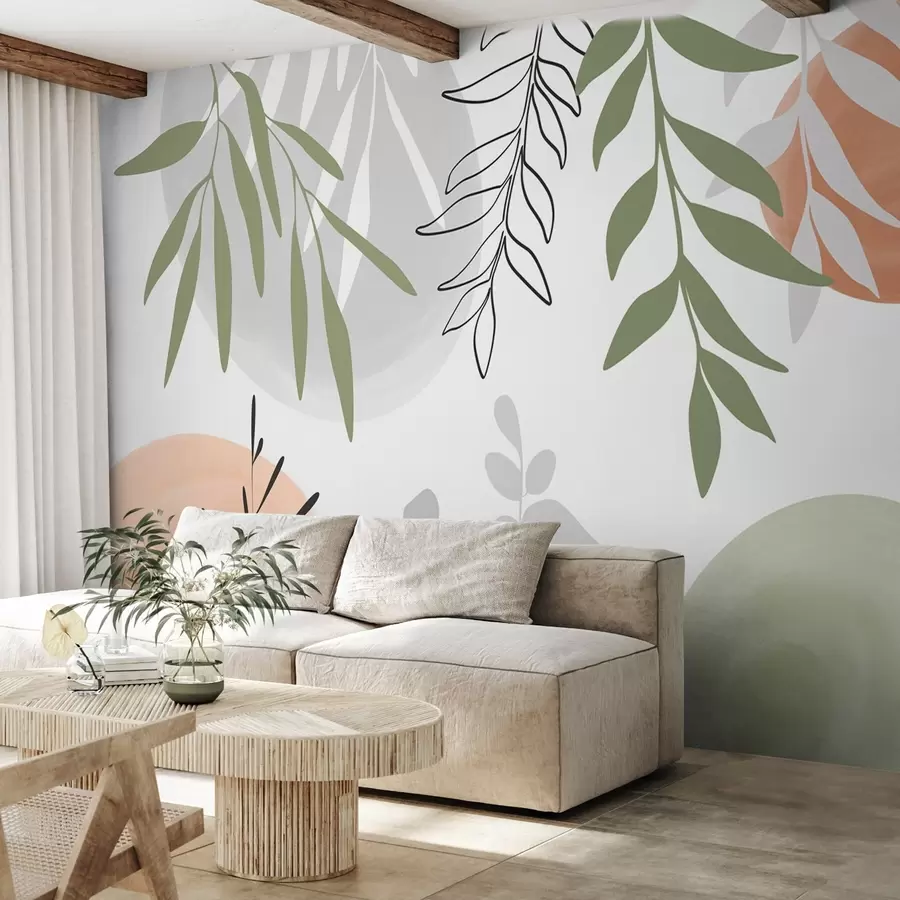 zidne murale Apstraktna vegetacija w05506