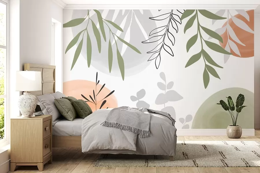 zidne murale Apstraktna vegetacija w05506
