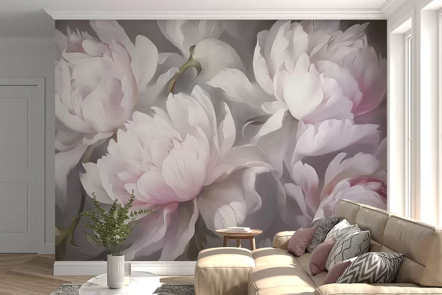 zidne murale Pastelno cvijeće w09760