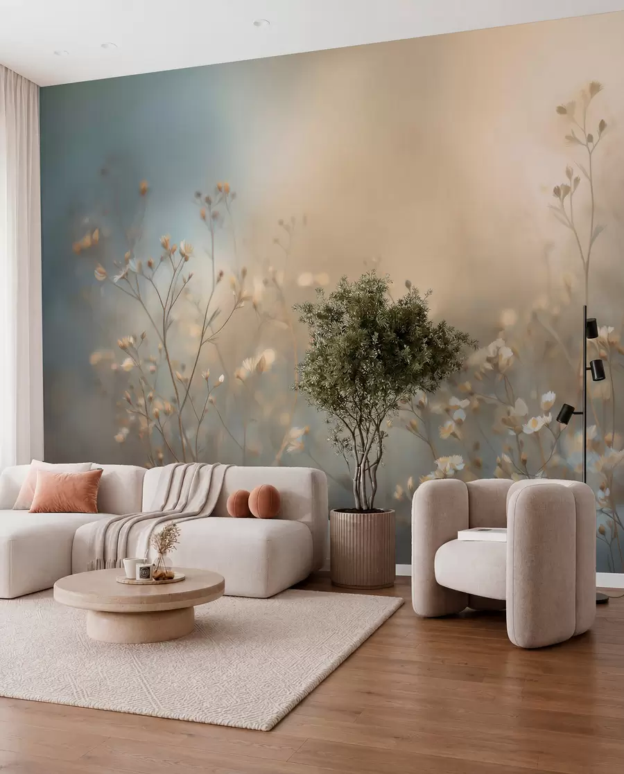 zidne murale Livadne stabljike na suncu w05386