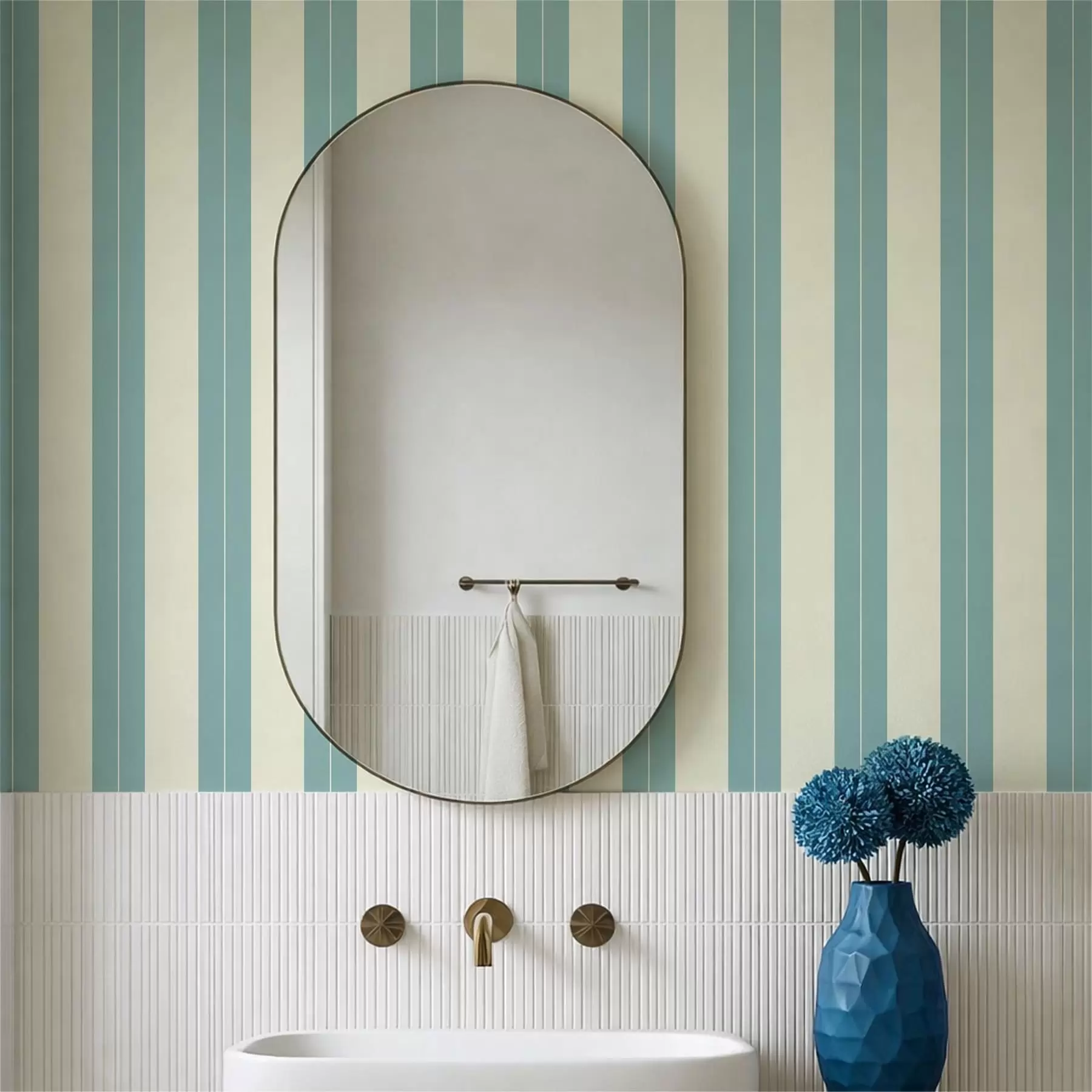 zidne murale Plave okomite pruge u minimalističkom stilu a01181v5