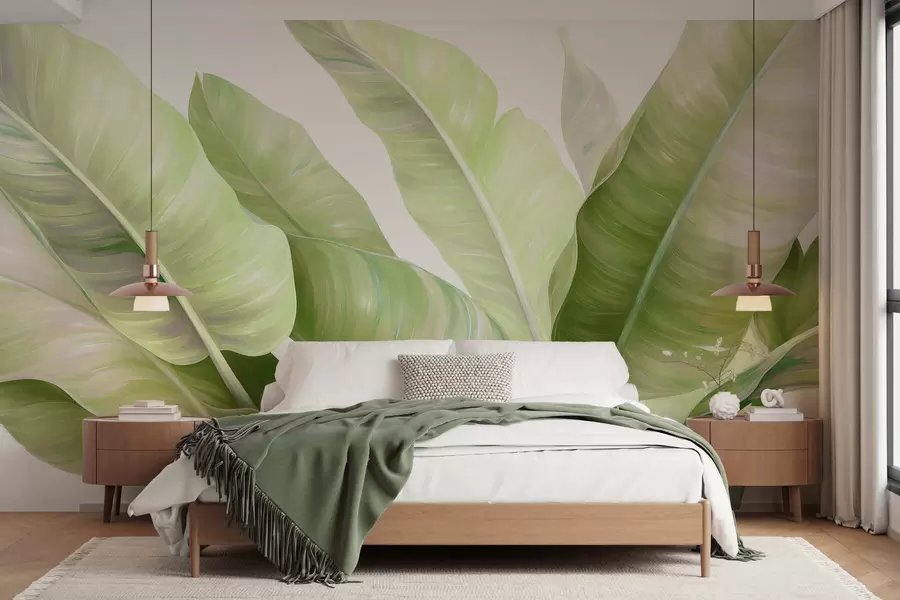 zidne murale Veliki listovi banane w05499
