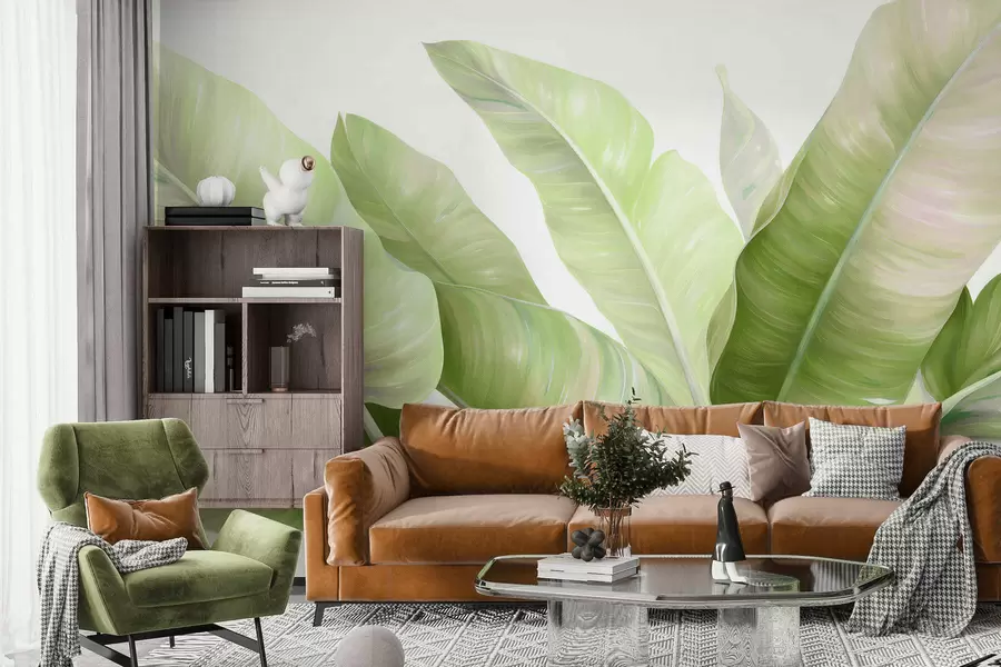 zidne murale Veliki listovi banane w05499