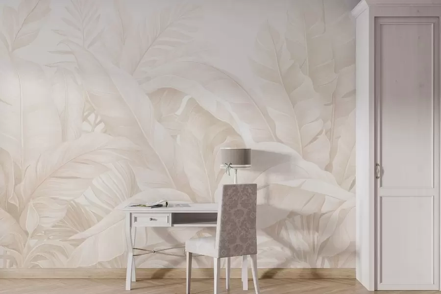 zidne murale Vintage tropsko lišće w05518