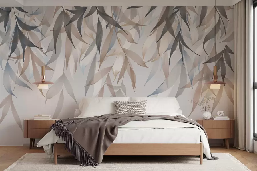 zidne murale Viseći dugi listovi w05523