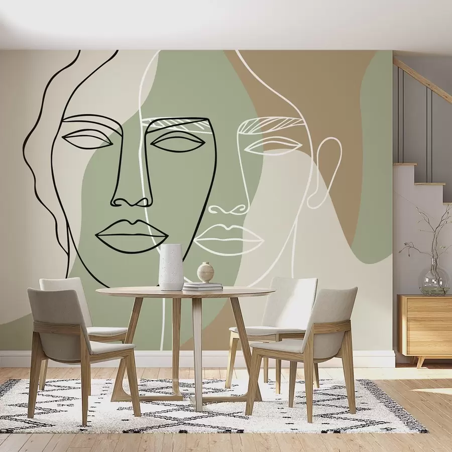 zidne murale Apstraktna lica w05550