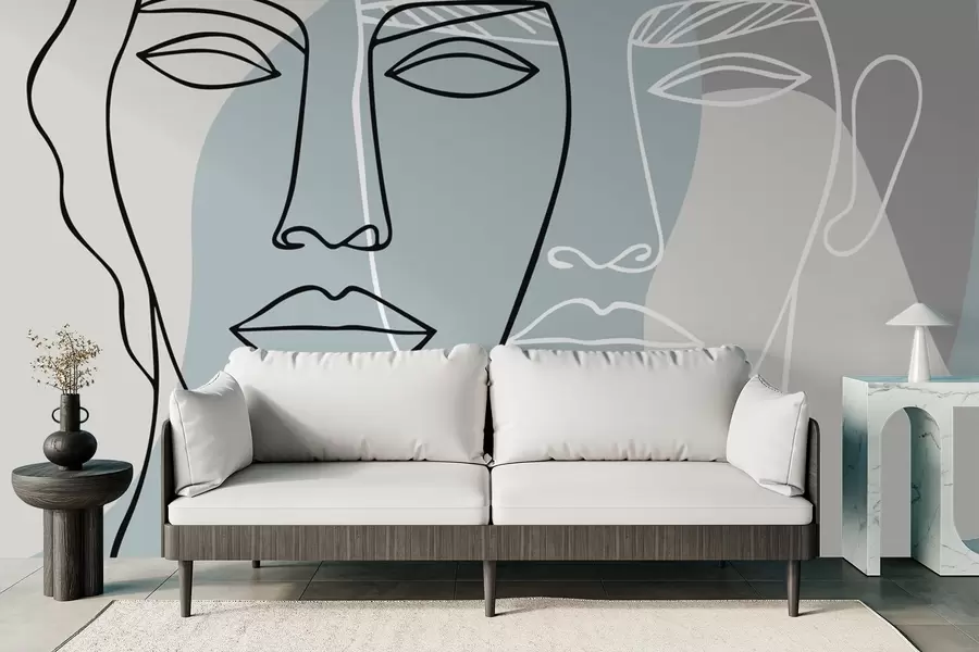 zidne murale Apstraktna lica w05550v2