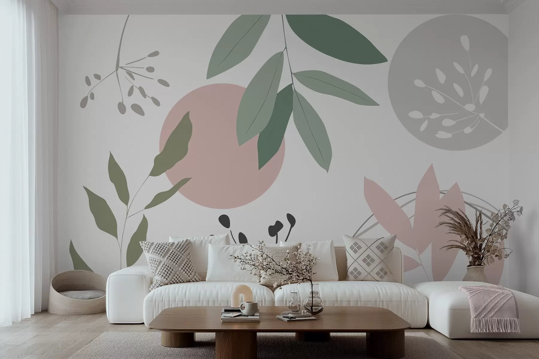 zidne murale Apstrakcija s biljkama w05552
