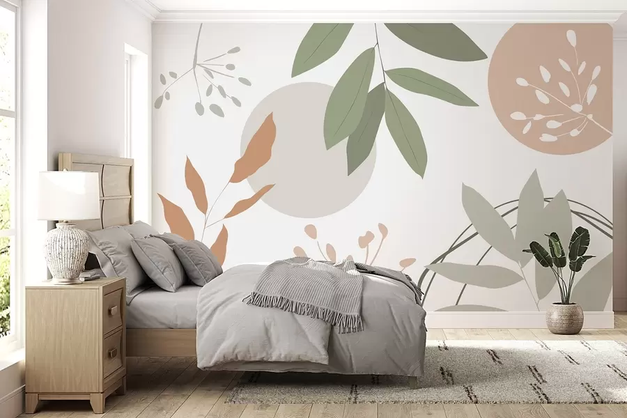 zidne murale Apstrakcija s biljkama w05552v2