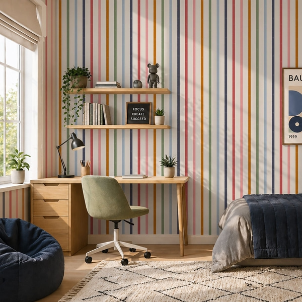 Pozadine Svijetle višebojne pruge na svijetloj pozadini, Tapete Geometrijske, Tapete Geometrijske pruge, a01184 : Uwalls.com.hr