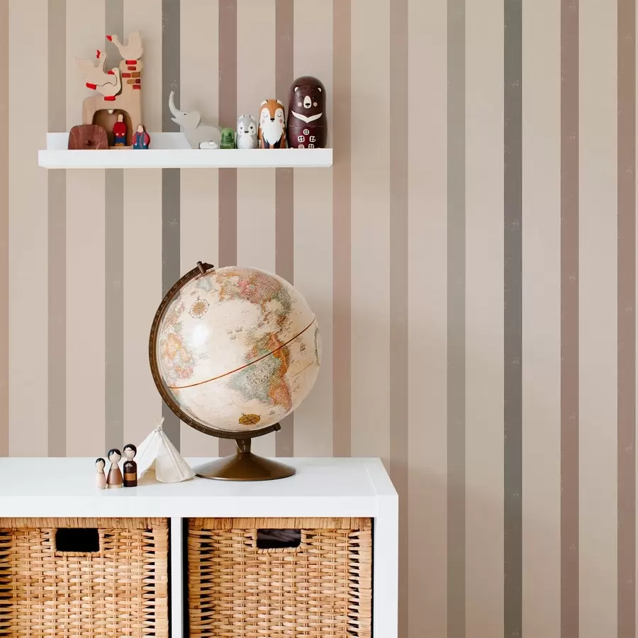 zidne murale Neutralne pruge u toplim bež tonovima a01184v1