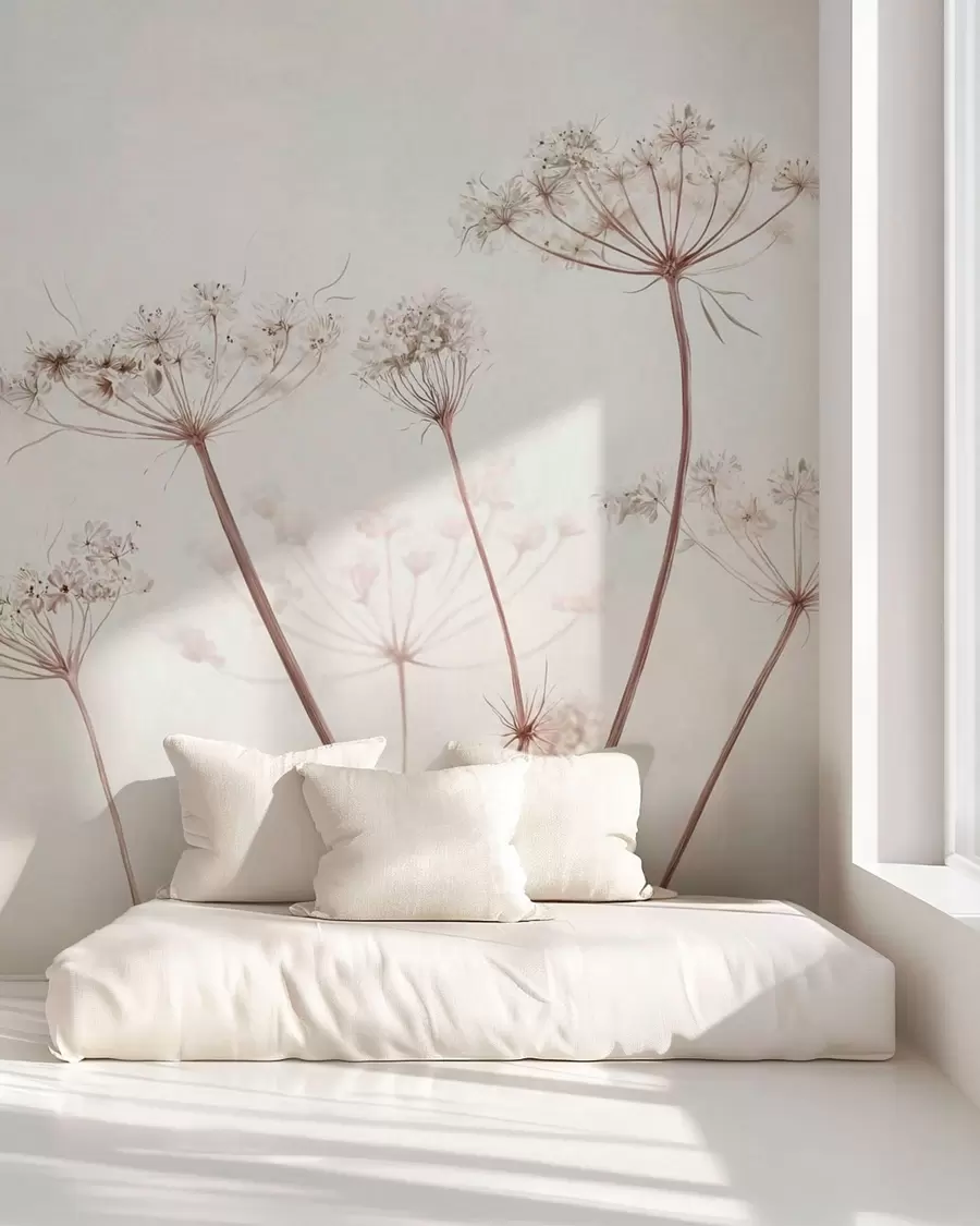 zidne murale Detalji suhih cvatova w05543